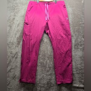 Figs Women's Straight Leg Pants - Raspberry Pink